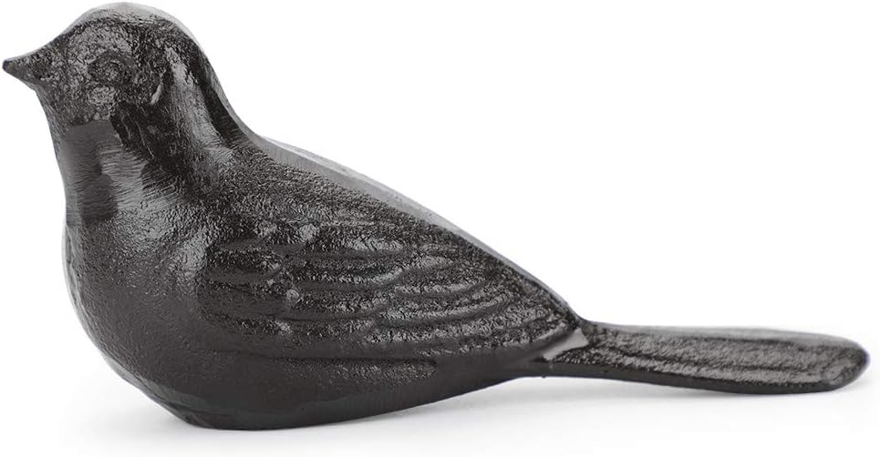 Cast Iron Cute Bird Door Stop - Heavy Duty Rustic Door Stopper Avoid Drilling Holes, Vintage Iron Door Wedge on All Floor Surfaces for Home Office Commercial Industrial