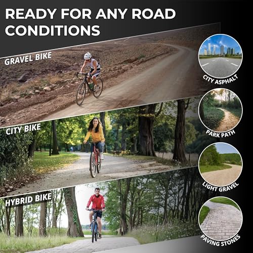 Image of 700x35c Commuter City Bike Tires - Foldable 37-622 with 1mm Anti Puncture | Folding 28 inch Bicycle Tyres, Accessories for Road, MTB, Hybrid and Touring Bikes, Front and Rear Replacement