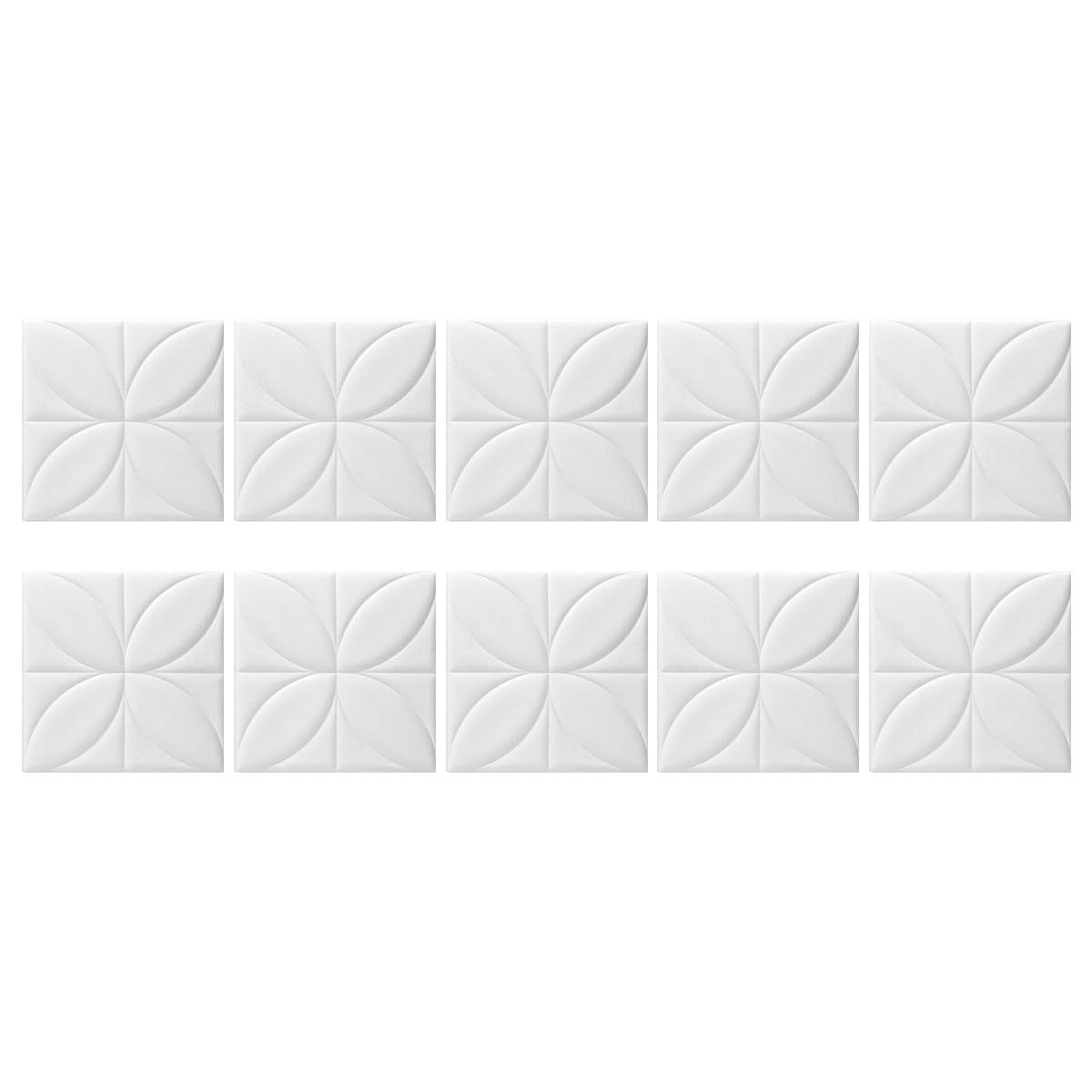 Pegatinas 3D autoadhesivas para cubrir imperfecciones y renovar paredes sin obras en color blanco