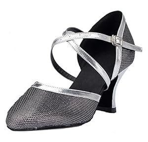 Honeystore Honeystore Damen's Criss Cross Riemen Metallschnalle Tanzschuhe Honeystore Honeystore Damen's Criss Cross Riemen Metallschnalle Tanzschuhe