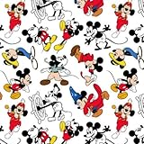 Mouse Through The Years Cotton Fabric