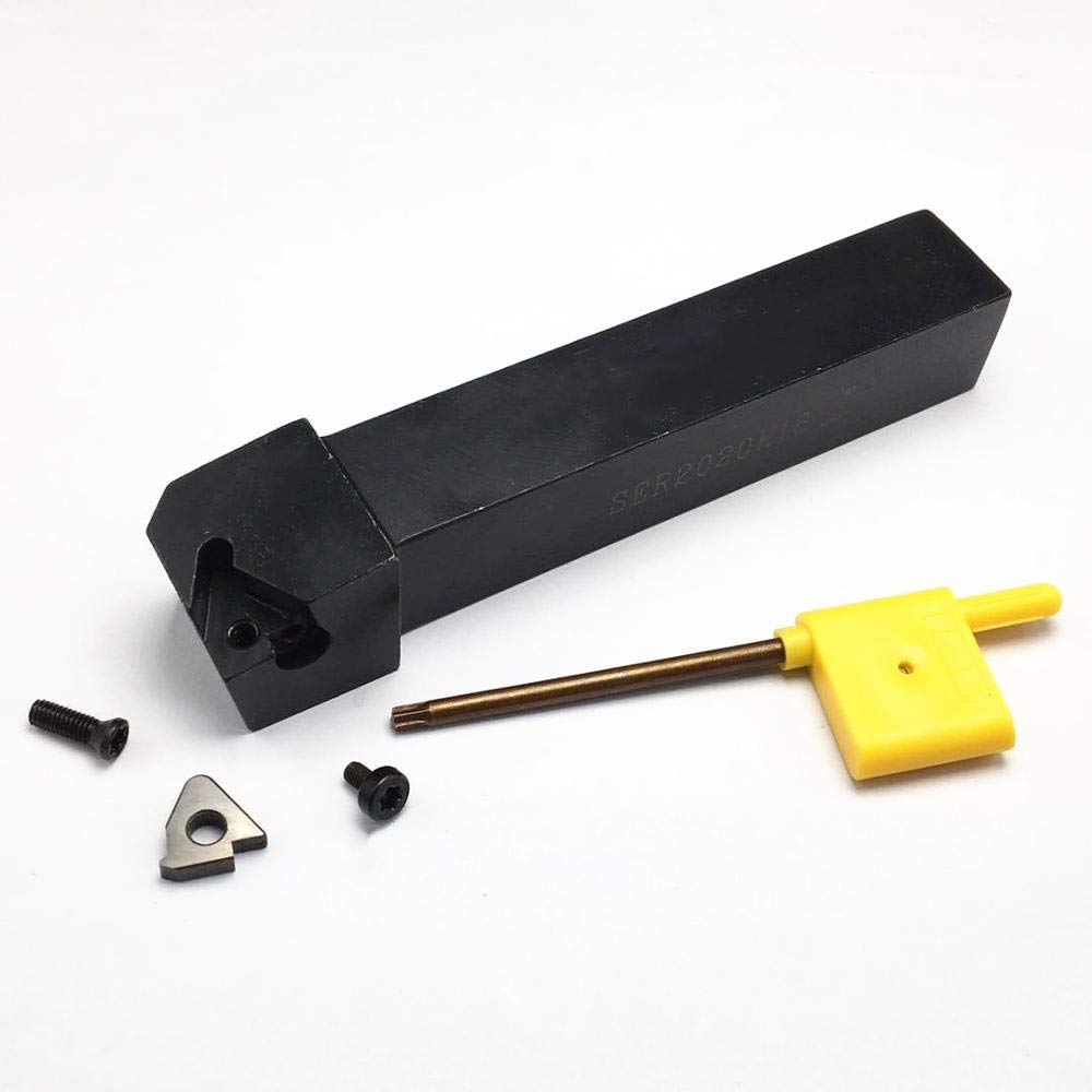 Tool Part for Thread Tool Holder SER1212H11 SER1616H11 SER2020K16 SER2525M16 SER2525 + 10PCS Thread Insert MMT11ER 16ER 22ER AG60 SEL - (Angle: SER 2525M16 / Shank Diameter: MMT 16ER AG60 VP15TF)