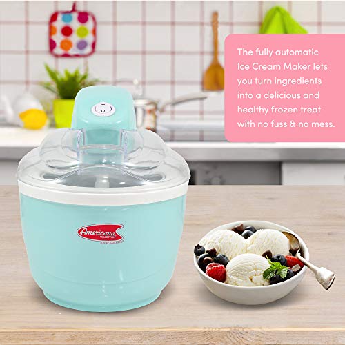 Maxi-Matic EIM-520 Automatic Easy, Homemade Electric Maker, Ingredient Chute, On/Off Switch, No Salt Needed, Creamy Ice Cream, Gelato, Frozen Yogurt, or Sorbet, 1 Quart, Blue - Thumbnail 3