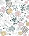 Rugreat Modern Floral Peel and Stick Wallpaper Boho Flower Leaf Contact Paper for Cabinets and Drawers Self Adhesive Removable Wallpaper for Bedroom Bathroom Waterproof Multicolor 78.8inL 17.3inW