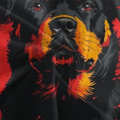 Housse de couette chien 3D King en microfibre douce Rowena