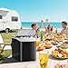 OLIXIS Ice Maker Machine with Handle,26lbs in 24Hrs,9 Ice Cubes in 6 Mins,Auto-Cleaning Portable Ice Maker with Basket and Scoop, Countertop Ice Maker for Home/Kitchen/Camping/RV, Sleek Black