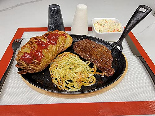 Hawok Cast Iron Fajita Pan With Bamboo Tray And Handle Set Of 4… thumb #8