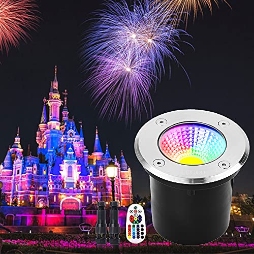 Eleglo Landscape Inground Lighting,10W Rgb Low Voltage Landscape Lights Color Changing Led Landscape Well Lights, Rgb Led Wall Washer Light For Christmas Decorative For Garden Patio Party(6Pack) #TOP2