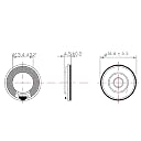 MERISHOPP Round Internal Magent Speaker 8Ohm 1W Waterproof Speaker Parts 26mm gallery image