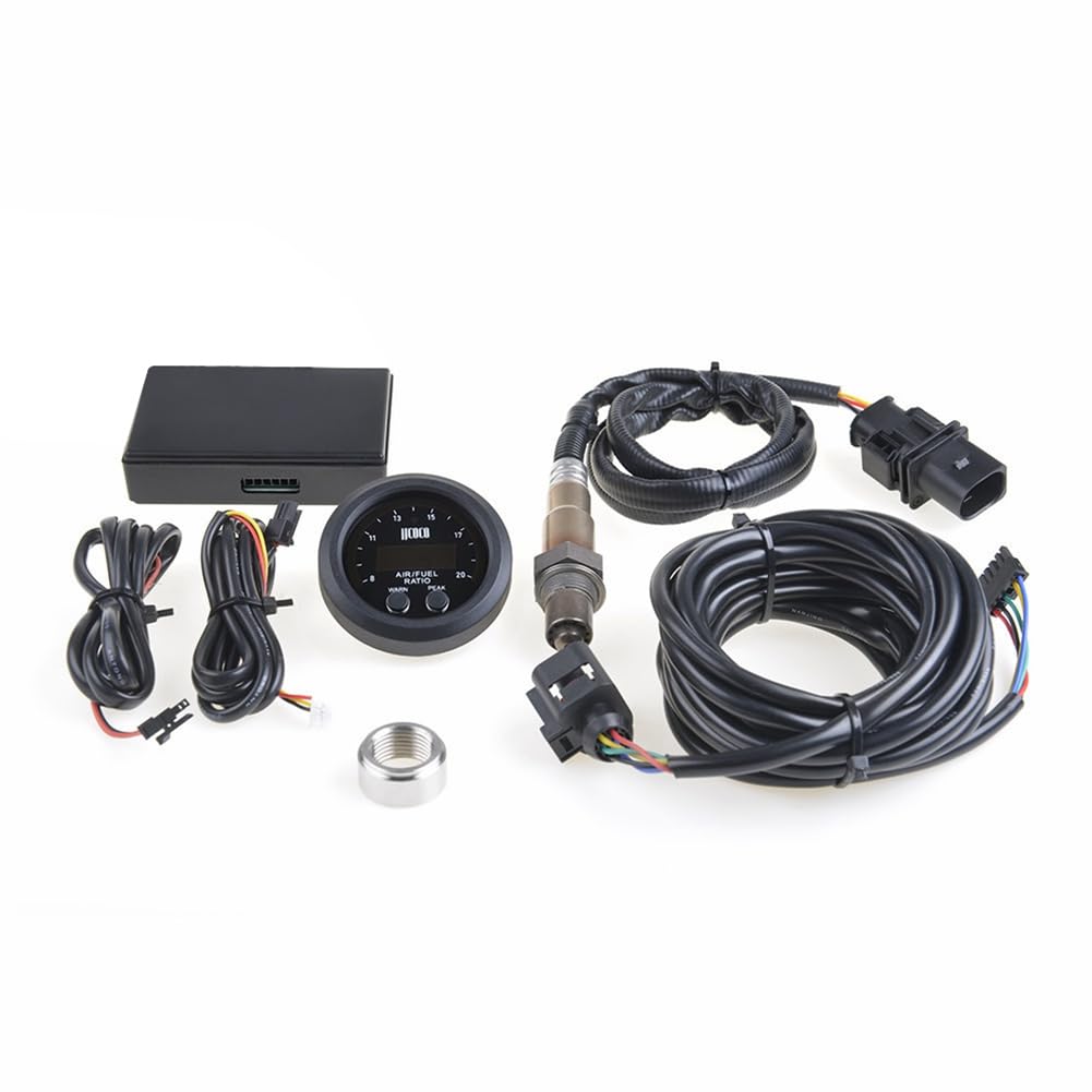 Correa Kit de Medición de Relación Aire-Combustible, Sensor LSUs 4.9, Sensor de Oxígeno AFR Digital UEGO de Banda de 2-1/16 Pulgadas y 52 mm 06J90626