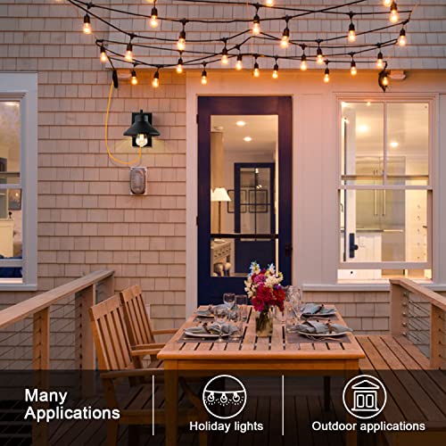 C Cattleya Porch Light With Outlet Gfci Matte Black Waterproof Anti-Rust Aluminum Exterior Wall Sconce Outdoor Light With Outlet For Front Porch, Patio, Garage, Back Deck #TOP2