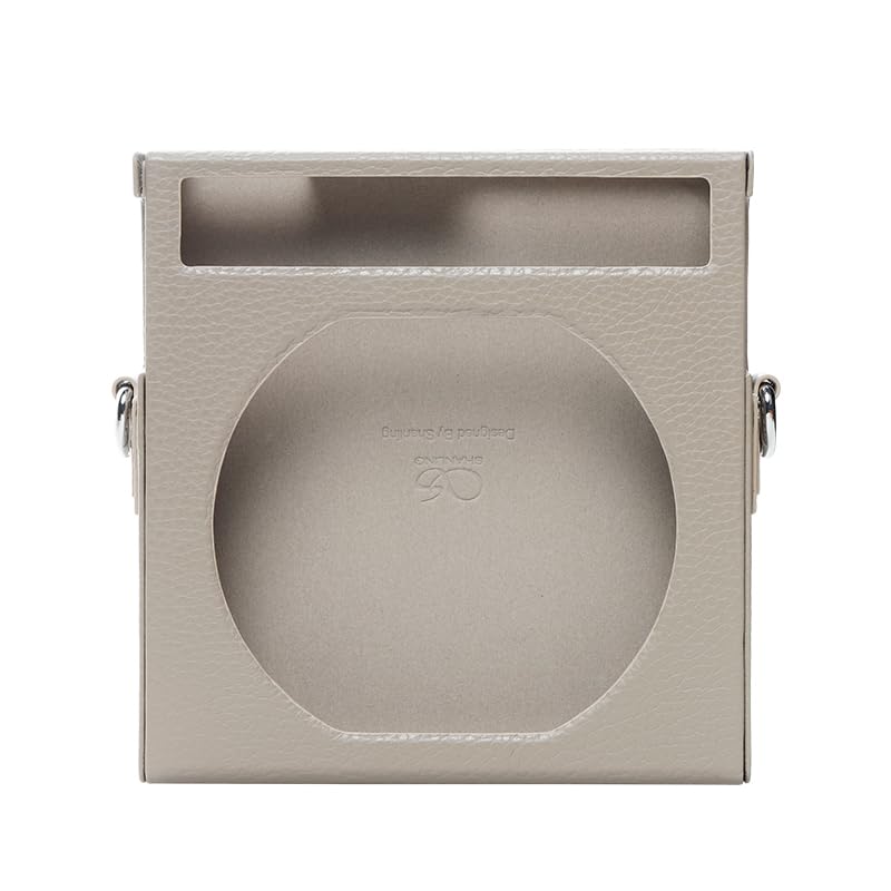 Shanling EC Zero T Lederhülle, Schutzhülle mit magnetischer Befestigung & visuellem Sonnendach, tragbare PU-Lederhülle mit Metallclip für Shanling EC Zero/EC Zero T CD-Player (Grau)