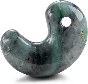 ⭕️プレミアム⭕️淡青緑色・艶照り 糸魚川天然翡翠勾玉 鑑別