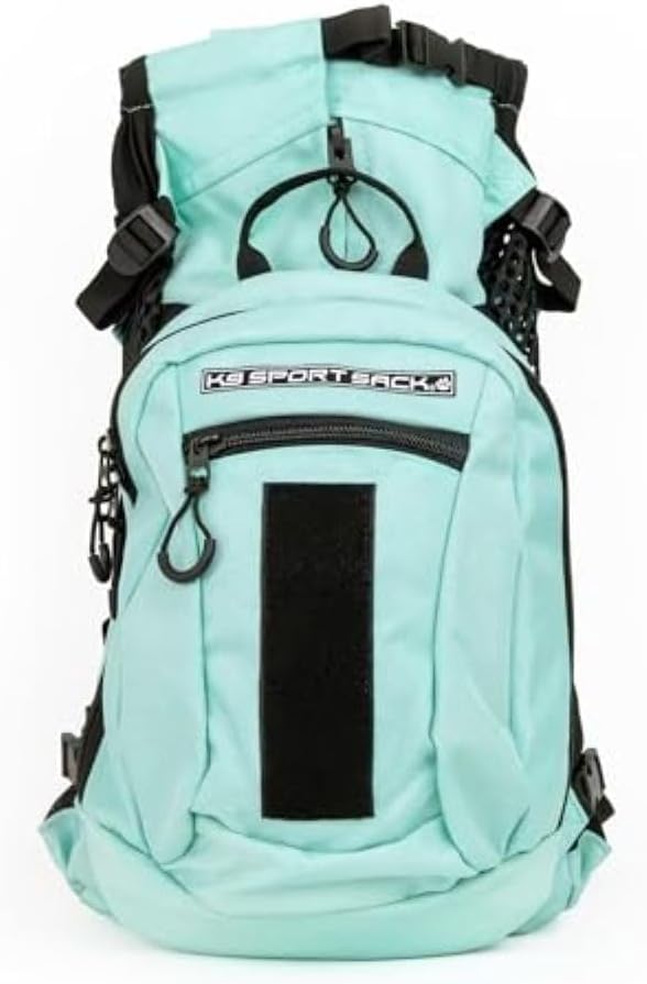 K9 Sport Sack Plus 2 - Small, Summer Mint - Ideal for Dogs 13-16” Long - Adjustable, Backpack-Style Carrier with Multi-Functional Storage Pack, Thick Shoulder Straps & Padded Back Panel