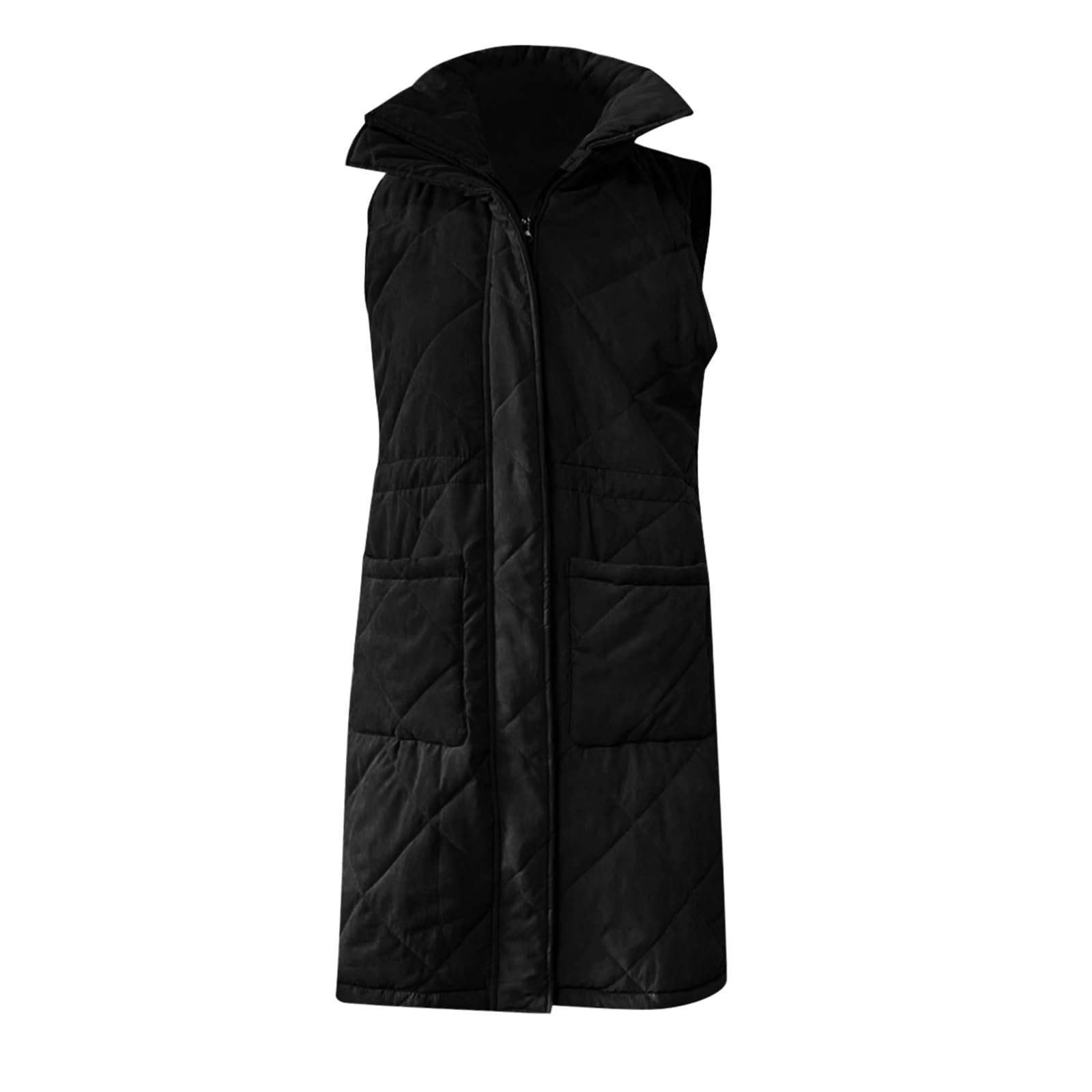 Genérico Chaleco Mujer Invierno,Chaqueta acolchada sin Mangas chaqueta de entretiempo gran tamaño talla grande Acolchado Plumas ropa para exteriore