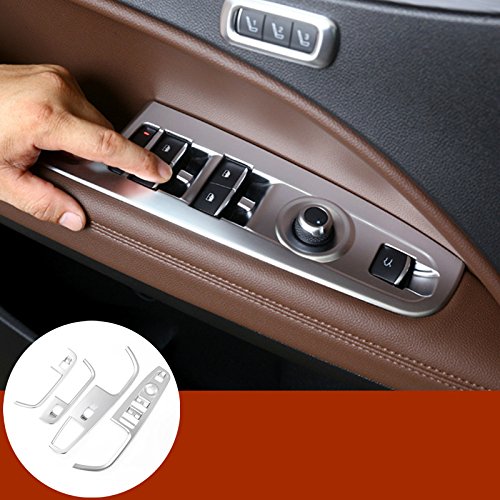 Interior Car Door Window Switch Button Frame Trim Cover 4pcs for Alfa Romeo Stelvio 949 2017-2019