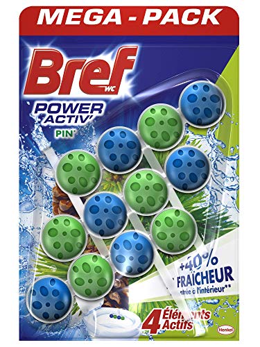 Bref WC Power Activ Pin - Blocs Nettoyants WC - Mega Pack (3x50g)