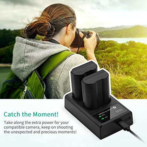 Firstpower En-El15 /El15A/El15B/El15C Batteries 2-Pack And Usb Dual Charger Compatible With Nikon Z6 Z7 D750 D850 D7000 D7100 D7200 D7500 D500 D600 D610 D780 D800 D800E D810 D810A Cameras #TOP5