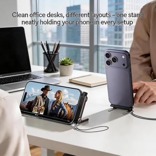 Image of Wefly Invisible Foldable Holder Charger Cable with Stand, 240w Fast Charging Stand Sideways Data Cables with 360 Invisible Stand, Detachable 2 in 1 Phone Holders for Gaming Office Car Travel