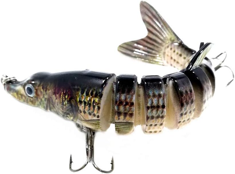 Taityu [Handmade] Multi Jointed Fishing Lure 5" / 12.5cm 20g Life-Like 8-segement Pike Muskie Swimbait Hard Baits Fish Treble Hook Tackle