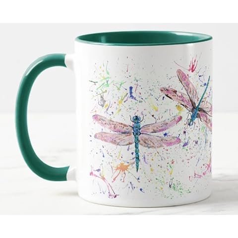 Taza de té de colores con diseño de libélula Cover