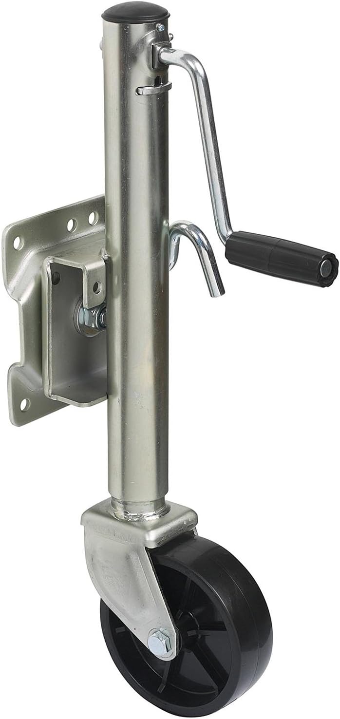Lift Swivel Trailer Jack - Bolt-On Swivel Tongue Jack, Steel Trailer Jockey Wheel, Heavy Duty Boat Jockey Wheel with 15cm 540Kg Capacity(