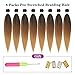 Beyond Beauty Braiding Hair pre stretched, Braids Synthetic Fiber Ombre Yaki Texture, Natural Easy Twist Braids Crochet Hair Hot Water Setting hair extensions