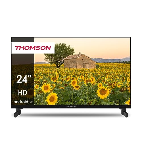 Thomson 24 Zoll (60 cm) HD 12 V Fernseher Smart Android TV Camping Car 12 V (WLAN, Triple Tuner DVB-C/S2/T2, Google Assistant, YouTube, Netflix, DAZN, Prime Video, Disney+) – 24HA2S13C - 2023