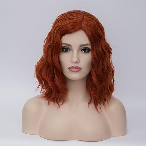 Miniatura 3 de Aicos Fashion - Peluca de pelo corto y rizado de 35 cm, resistente al calor, para uso diario o para carnaval, fiesta de disfraces, cosplay, peluca y