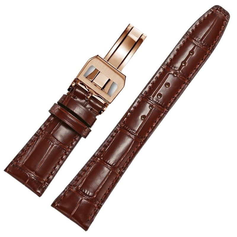 Bracelet en cuir de vachette style alligator pour IWC Big Pilot