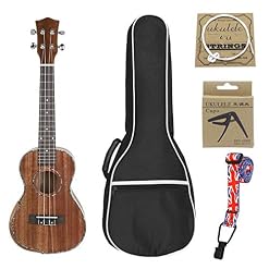 KEPOHK 23 pouces musique ukulélé panneau acajou guitare élégante avec sac chaîne Capo 23 pouces couleur bois - Les Beatles, Paul McCartney, John Lennon, RIngo Starr, George Harrison