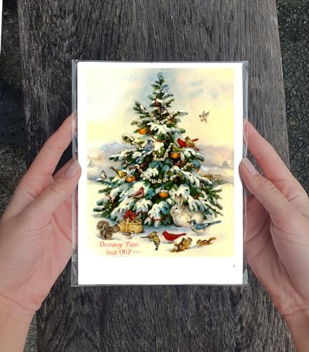 Papier à découper Noël vintage de qualité supérieure avec motifs de chatons - 4