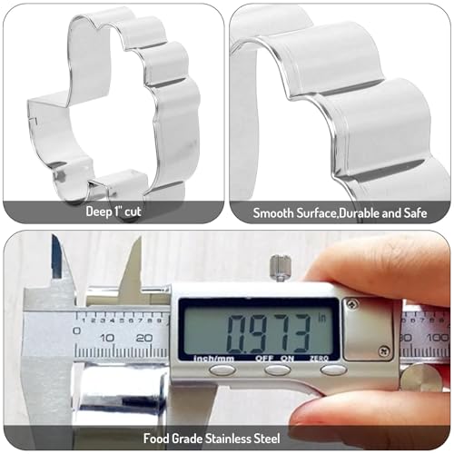 Jarthenaamcs J3473 9Pcs Baby Shower Cookie Cutter Cute Baby Romper Bib Boho Rainbow Daisy Shape Biscuit Cutters Cookie Cutting Molds thumb #2