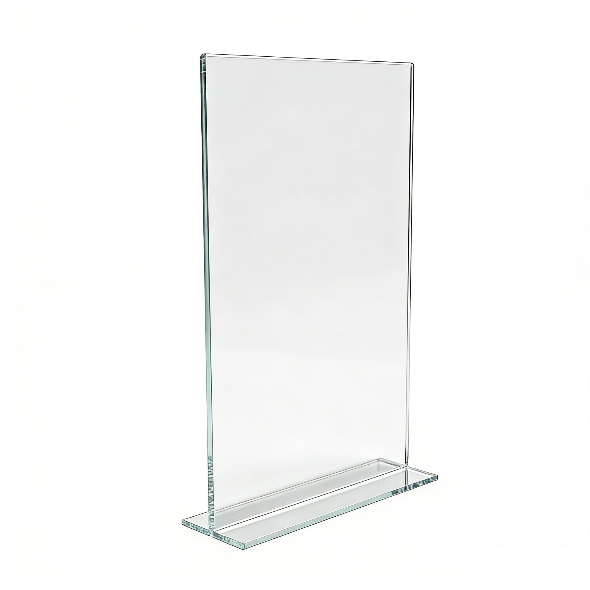 FixtureDisplays 1 soporte acrílico transparente de 11 x 17 pulgadas para mesas, marco vertical de tienda de campaña, menú de letreros de fotos, inserto inferior 11193-2-11X17-NF