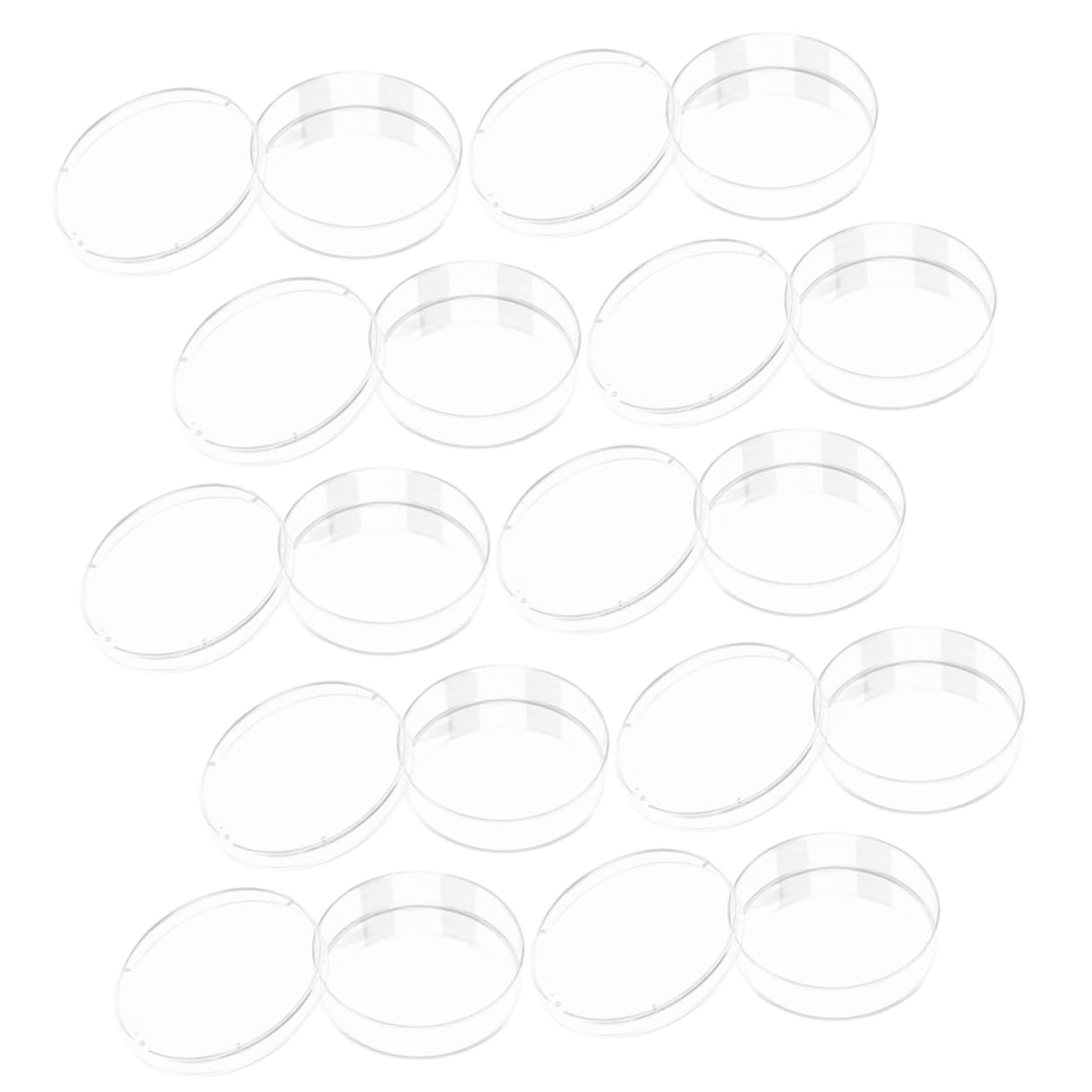 Gatuida 40piezas Placas De Petri Transparentes De Plástico Duro Con Tapa Para Experimentos Científicos y Cultivo Celular Laboratorios y Escuelas