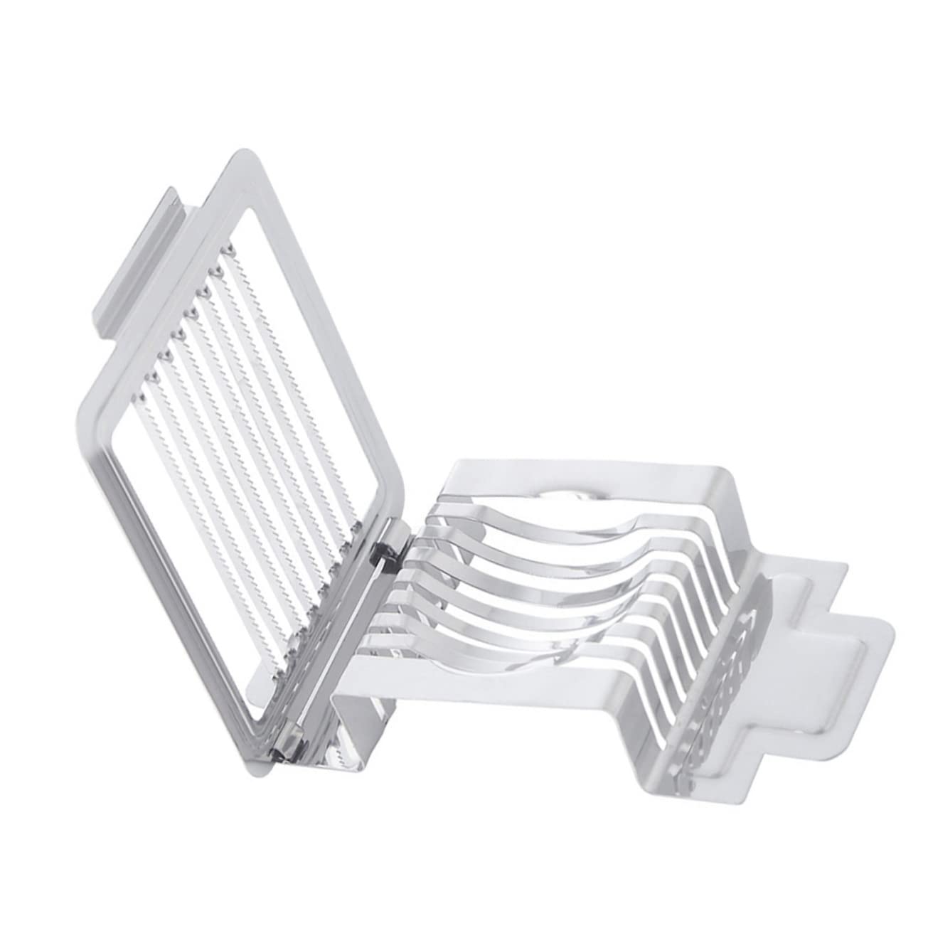 Garneck 1pc Stainless Steel Slicer Tool for Eggs Multi-function Food Cutter for Mushrooms Strawberries and Cheese Kitchen Gadget for Home and Restaurant Use