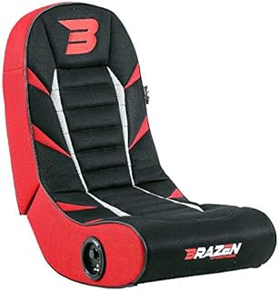 BraZen Python 2.0 Bluetooth Gaming Chair Foldable Floor Rocker with Speaker for Children - Red