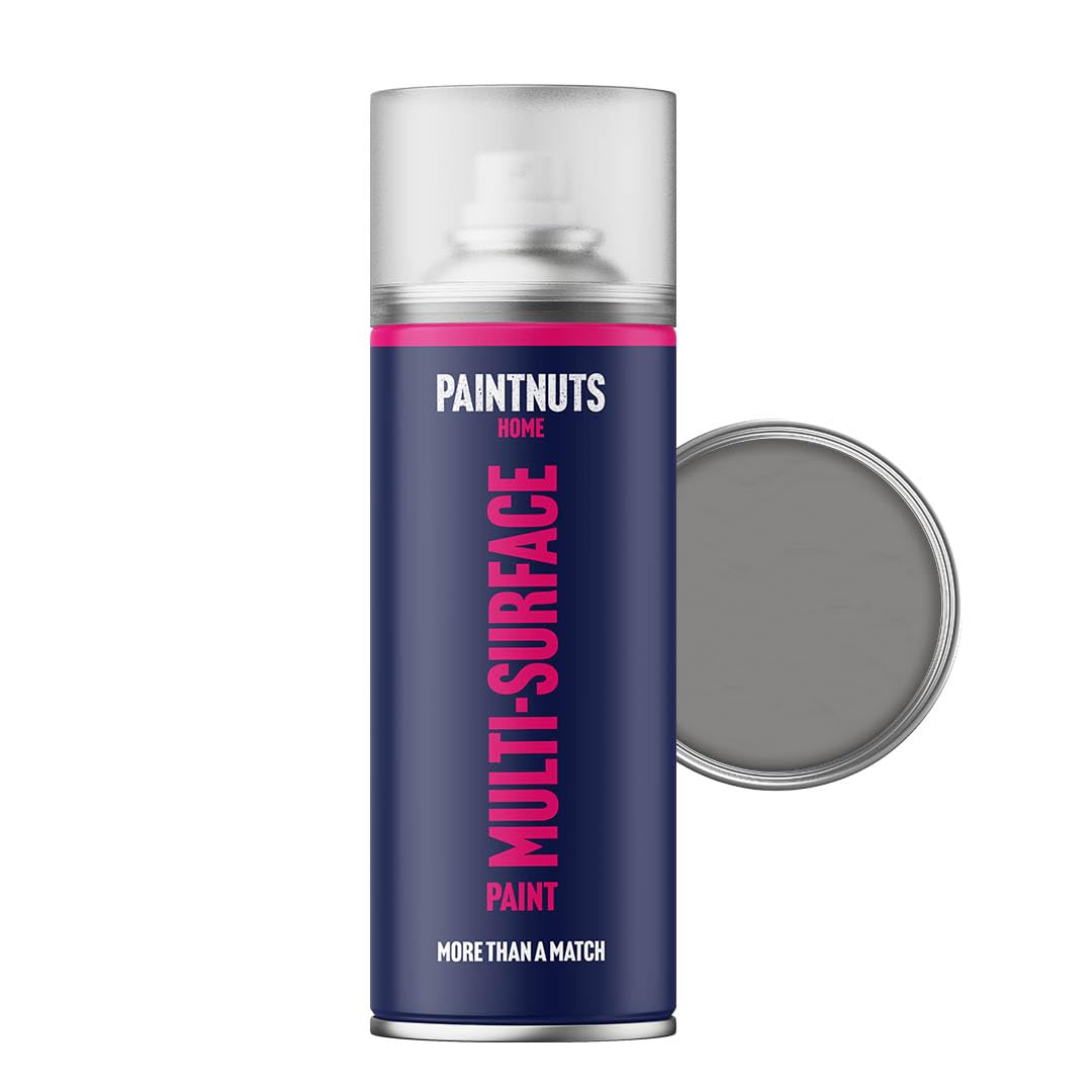 Paintnuts Grey Metalic (RAL-9007) Rapid Dry Metal Paint, Satin Finish 400ml Aerosol