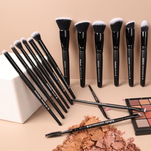 Raffaello B-1 Makeup Brushes 15Pcs Makeup Brush Set Premium Synthetic Powder Foundation Contour Blush Concealer Eye Shadow Blending Liner Make Up Brush Kit thumb #6