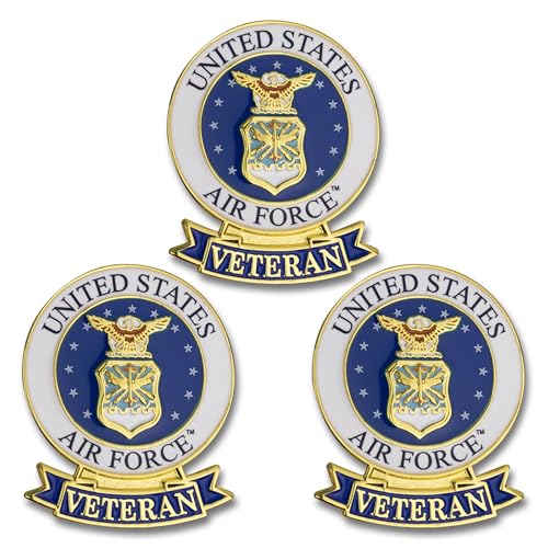 Image of SHOP AWARDS AND GIFTS United States US Veteran Lapel Pin, Retirement and Service, 1-1 /8 inch