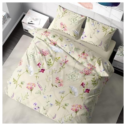 Catherine Lansfield Bettwäsche Boho Patchwork Einzelbett Bettbezug Set mit Kissenbezug Blau 3 DILIOS Bettwäsche 135x200 2teilig Bettbezug - Bettwäsche-Sets 135 x 200 cm mit 1 Kissenbezug 80x80 cm, Atmungsaktive Baumwolle mit Reißverschluss, Bettwäsche Set Blumen Beige Weich und Bügelfrei