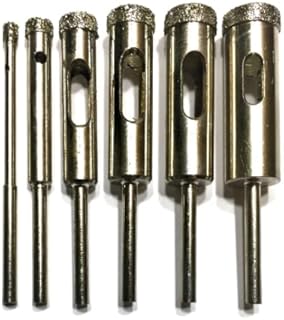 DrillGlass Diamond Core Bit Set for Glass and Tile, Fits Dremel Tools | Beginner's Instructions Drilling Guide | Idea Guide | DCBSet