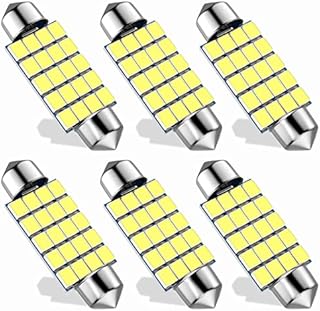 Xnourney 578 LED Bulb,Super Bright 2835 Chips Latest 41mm 42mm 1.65in Festoon bulbs,DE3425 DE3423 for Car Interior Map Dome License Plate Courtesy Lights ,211-2 569 Led Bulbs 12V (Pack of 6)