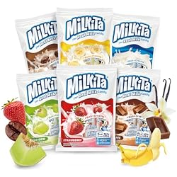 Milkita Creamy Assorted Milk Candy – Gluten-Free (6-Pack/25 Count Each) | Low-Sugar Healthy Sweets with Real Milk for Kids & Adults – Fat & Gluten-Free Candy with Calcium for Everyday Indulgence