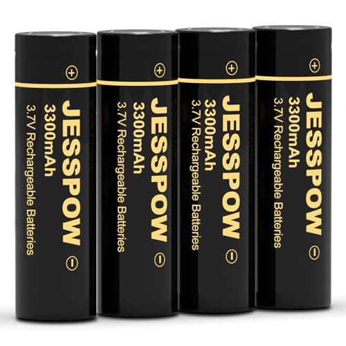 4 Stück Wiederaufladbarer 3.7V Akku, Flat Top...