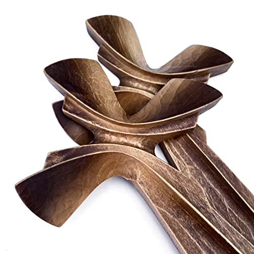 Wooden Hand Carved Hanging Cross For Wall Decor, Handmade Large Crucifix Wall, Christian Religious Cross Wall(7.87, Brown) #TOP2