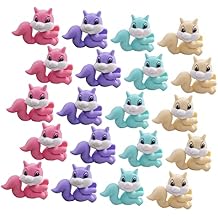 36 Pcs Cartoon Squirrel Erasers Cute Small Animal Erasers for Kids School Art Supplies Mini Pencil Erasers for Drawing and Painting