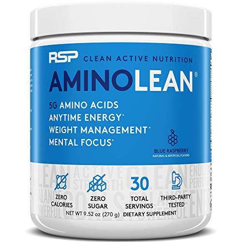 Rsp Nutrition Aminolean Pre Workout Energy (Blue Raspberry 30 Servings) With Aminolean Recovery Post Workout Boost (Tropical Island Punch 30 Servings) #TOP1