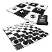 SWOOC Games - 2-in-1 Reversible Giant Checkers & Tic Tac Toe Game ( 4ft x 4ft ) - 100% High Density EVA Foam Mat & Pieces - Extra Large Checkers with Jumbo Checkerboard and Yard Size Tic Tac Toss
