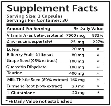 Precision focus - EYE VISION SUPPLEMENT - Sharp focus, Clear view, Bright details, Eye clarity booster, Clarity boost, Crisp detail, Eye support, Vision clarity, Bright scenes 1 Bottle 60 Capsules